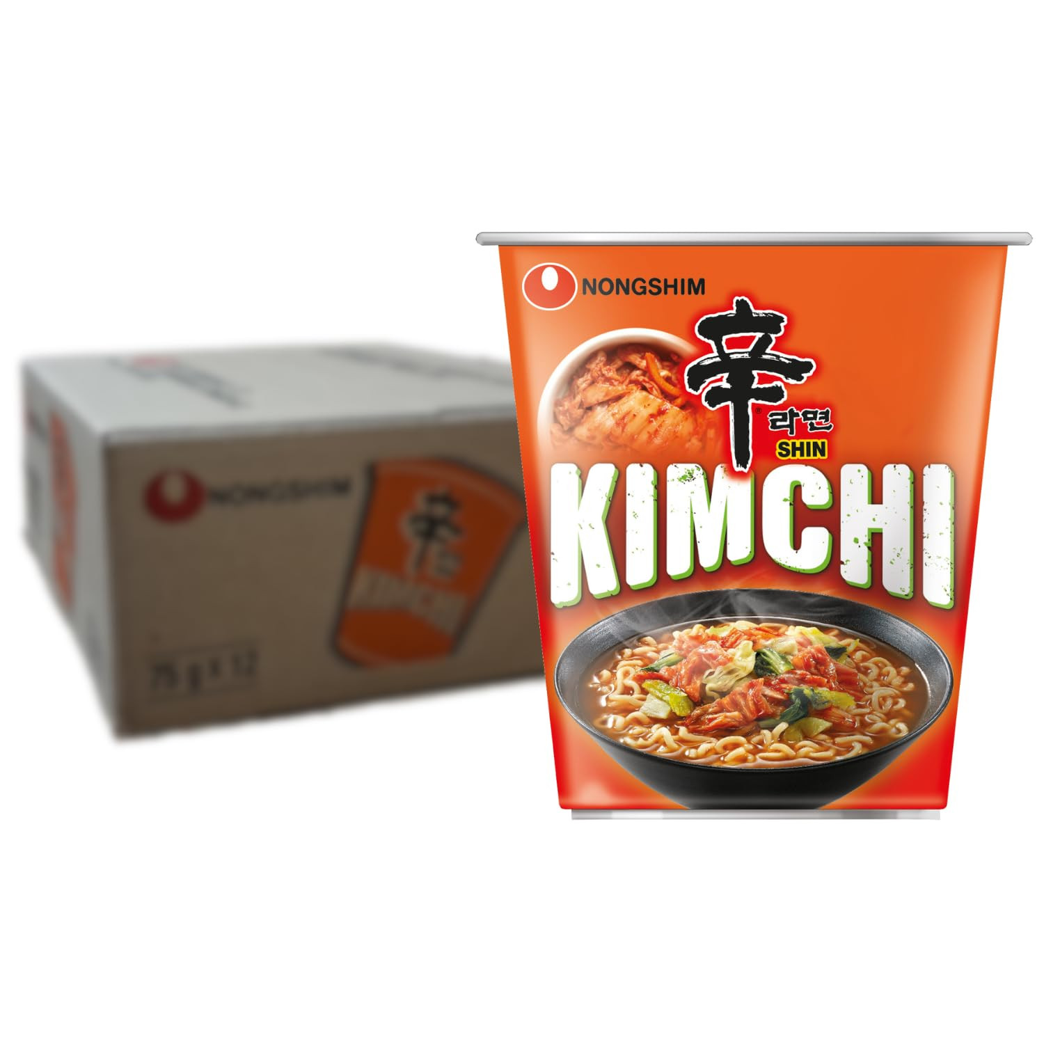 Nong Shim Instantnudeln Kimchi Ramen – Koreanische Ramen Cup Suppe - Schnelle Zu