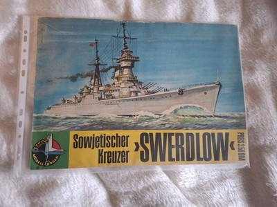 Kranich kartonmodellbaubogen Sowjetischer Kreuzer Swerdlow 1:200