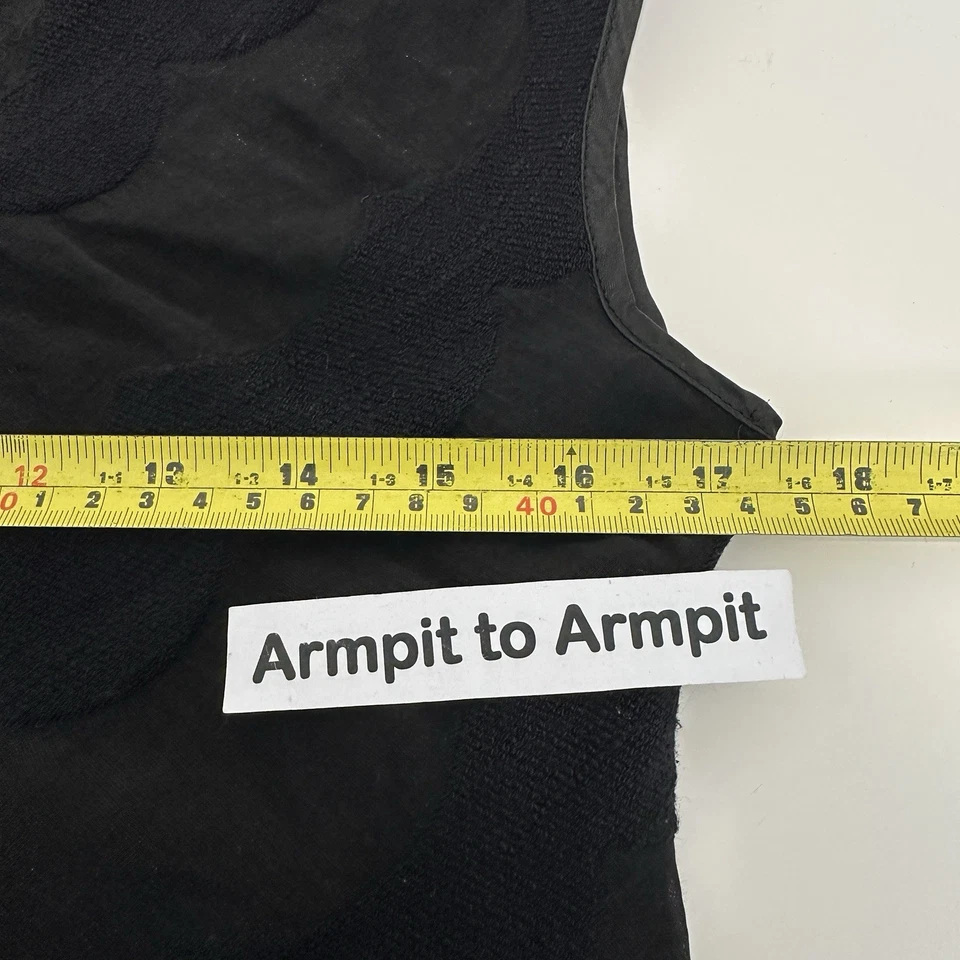 Ruth Tate Sydney Dress Women AU 8 Black Sheer Striped Lined Knee Length Aust - Image 4 of 4