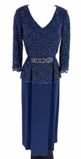 Size 6 ALEX EVENING Navy Lace Dress