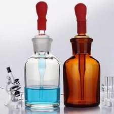 Bulk Buy 30ml - 125ml Reagent Bottles w/ Dropper Chemistry Laboratory Supply ca