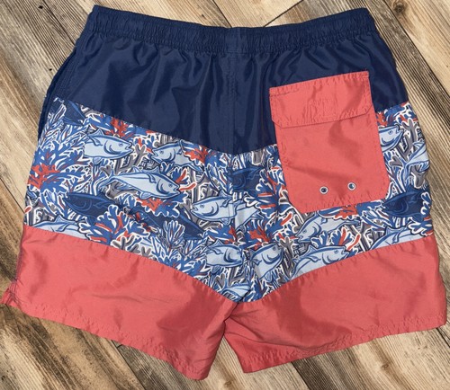 Costume da bagno uomo Vineyard Vines blu medio 7 pollici stampato chappy coulisse - Foto 11 di 15