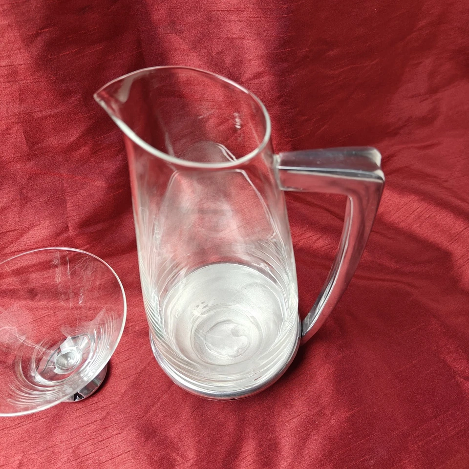 Vasos de Martini sin tallo Lenox Vibe de 4 piezas jarra y muddler con base de metal vajilla Foto 3 de 4