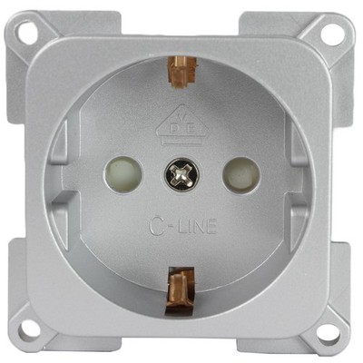 C-Line Presto Inprojal CBE Steckdose 220/230 Volt Wohnmobil Wohnwagen silber