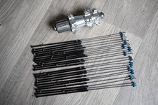 CrankBrothers Rear Hub Twin Spoke Cobalt XC Silver 135 QR 26" Spokes