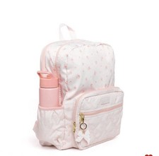 Love Shack Fancy x Target Girls Small Pink/White Backpack, Zip Pockets