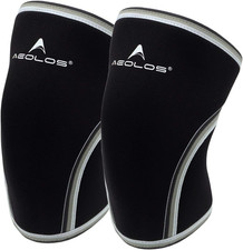 Knee Sleeves 1 Pair  7Mm Compression Knee Braces for Heavy-Lifting,Squats,Gym a