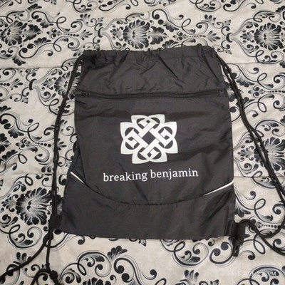 Breaking Benjamin Drawstring Closure Concert Backpack Tote 13 x16