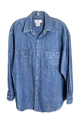 CK Sport Denim Shirt Jacket Made in USA Blue Cotton M