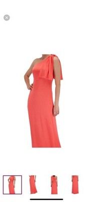 Nordstrom Sachin Babi one shoulder coral dress 18W MSRP $285