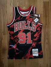 Dennis Rodman Chicago Bulls 1995-96 Mitchell  Ness Jersey Size Small NEW