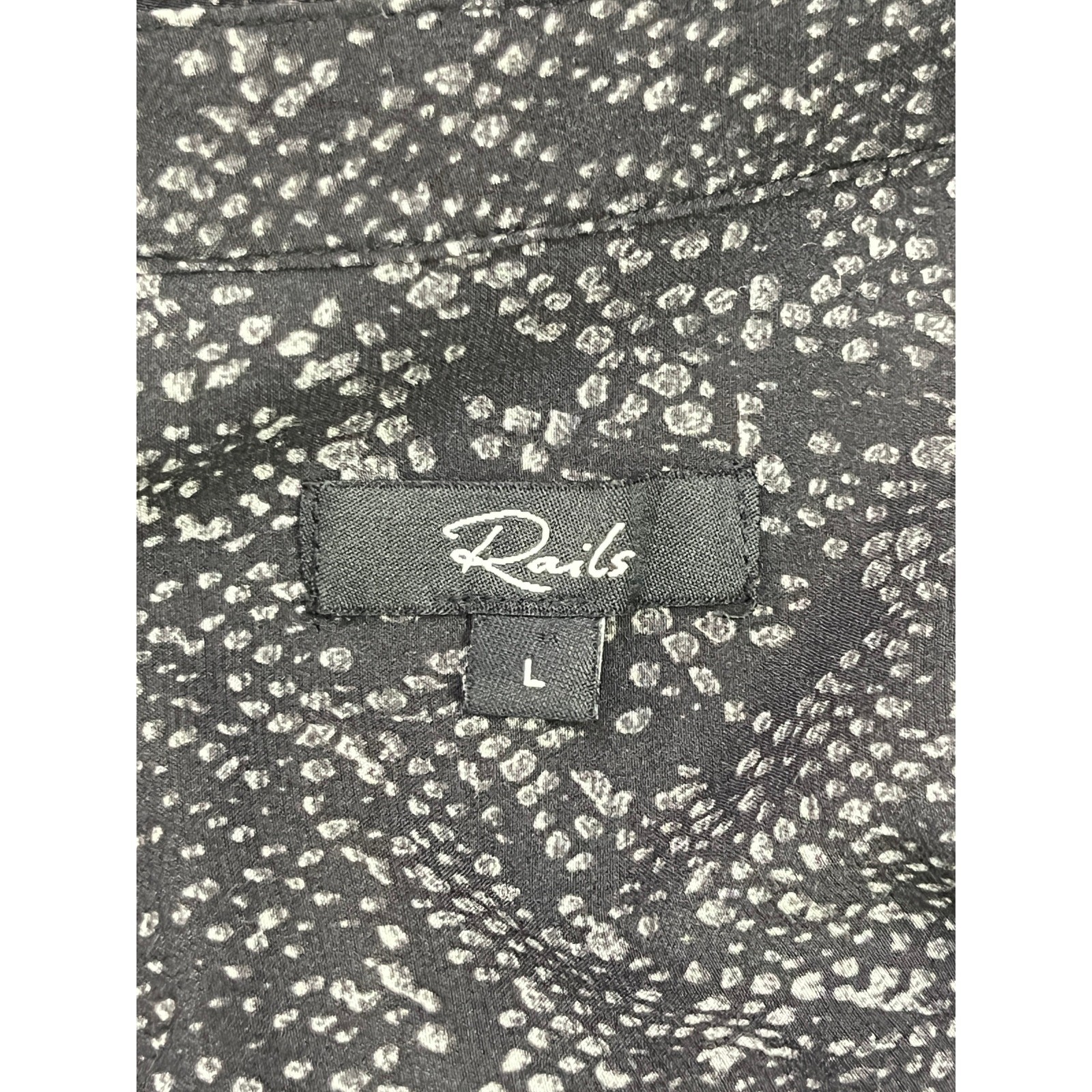 Rails Eloise Slate Python Print Blouse Button Fro… - image 3