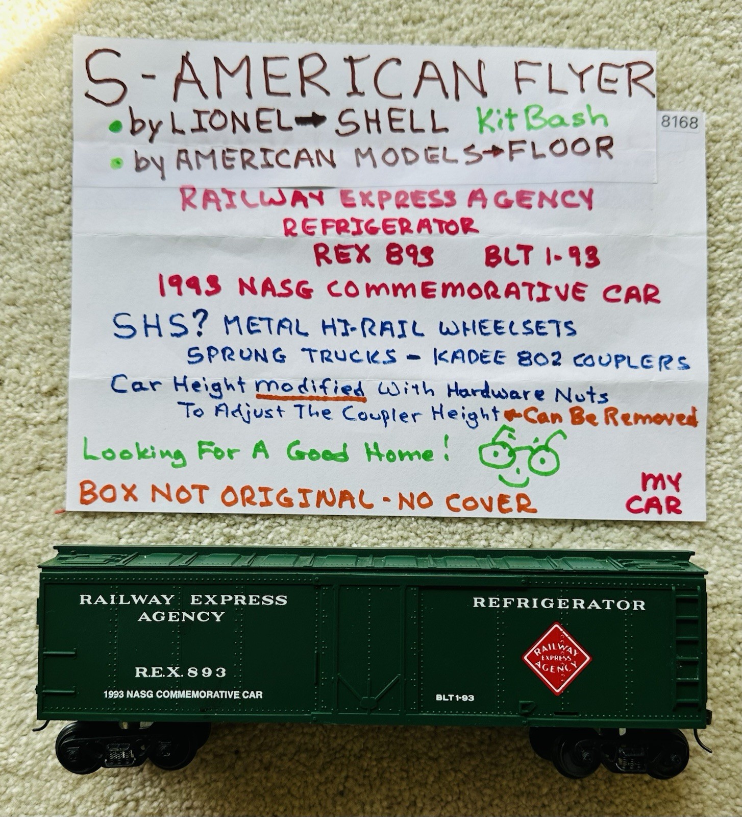 S-AMERICAN FLYER SHELL &AMERICAN MODELS FLOOR- REA REFER- Hi Rail ...