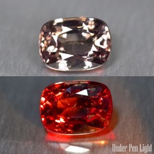 0.96Ct Splendid Cushion Cut_100% Natural Color Change Garnet Gemstone