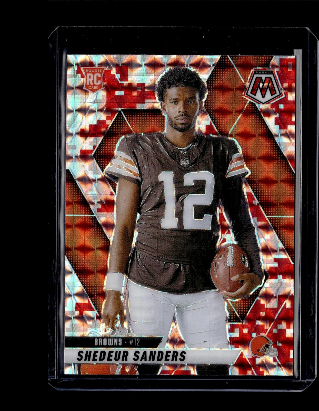 2025 Panini Mosaic Mosaic Camo Red #290 Shedeur Sanders RC