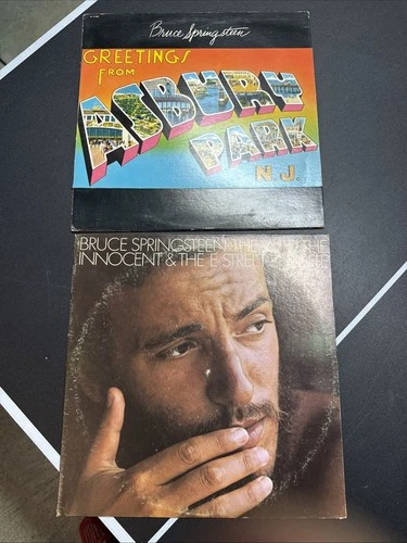 Lot of 2 Bruce Springsteen LPs The Wild, The Innocent & Greetings Asbury Park