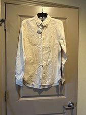Tommy Hilfiger Regular Fit Stretch Long Sleeve Button Down Shirt Size S