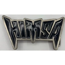 Vintage HIMSA Belt Buckle Black USA Made Scorpion Back Heavy Metal Rock