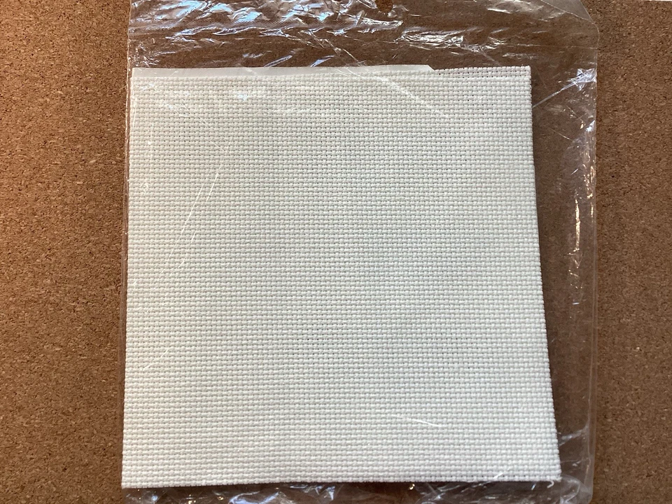 New Sealed AIDA Cloth Cotton Cross Stitch Fabric 14 Ct 12" X 18" WHITE - Image 2 of 2