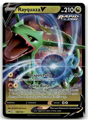 Rayquaza V Ultra Rare Crown Zenith 100/159 NM