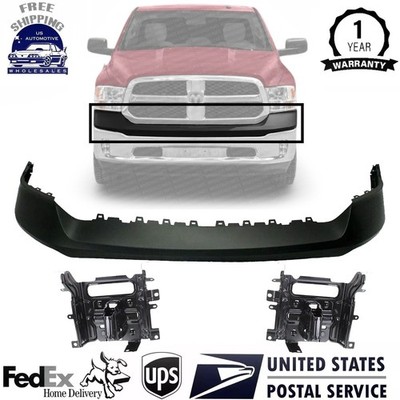 New Front Bumper Upper Cover Primed +Brackets LH&RH For 2013-2018 Dodge Ram 1500