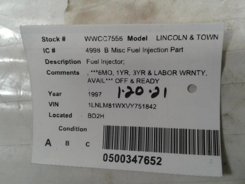 Piezas de inyección de combustible inyector de combustible 6-155 2,5 L se adapta a 98-00 CONTOUR 1344850 Foto 2 de 2