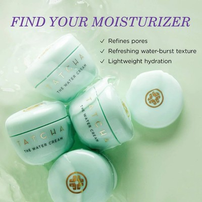 TATCHA The Water Cream Lightweight Pore-Refining Moisturizer 3pc Set 