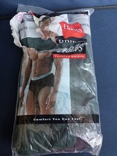 New Vintage Hanes Briefs Fashion Colors 2000 2 Pair Open Green Maroon L 36-38