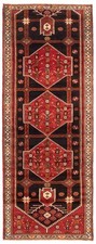 Vintage Hand-knotted Runner Rug 3'5" x 8'11" Traditional Oriental Wool Carpet
