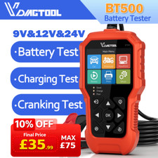VDIAGTOOL BT500 Car Load Battery Tester 24V 12V 9V Charging System Analyzer Test