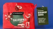 Starbucks Discovery Series California Red Recycled Reusable Tote Bag New