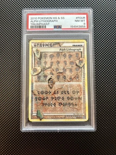POKEMON HEARTGOLD & SOULSILVER TRIUMPHANT ALPH LITHOGRAPH FOUR PSA 8