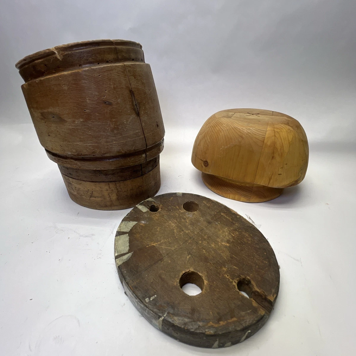 Antique Primitive Millinery Wood Hat Block Mold Form Hatter Tool Negligee 4 7/8 Millinery Hat Block for sale | eBay main image 3