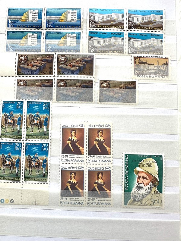 Romania 1974-6 Lot Sc. B436, B440, B447 + B438-9, B441, B443, B447 in Blks of 4