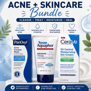 Acne Skincare Bundle CeraVe PanOxyl Aquaphor Oily Skin Treatment Set New