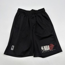 NBA Basketball Short Youth Boys 10-12Y Black Pockets Logo . 45025