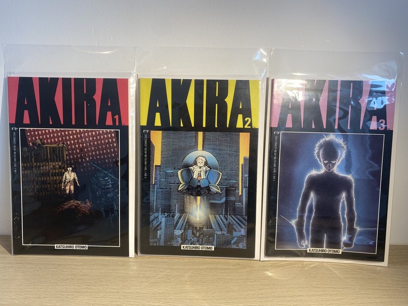 AKIRA #1-3 Complete Starter Lot 1988 Epic Marvel 1st Print Katsuhiro Otomo - VG