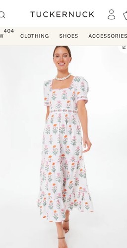 Pink City Prints Spring Iris Evelyn Midi Dress Medium Block Print - Picture 4 of 22