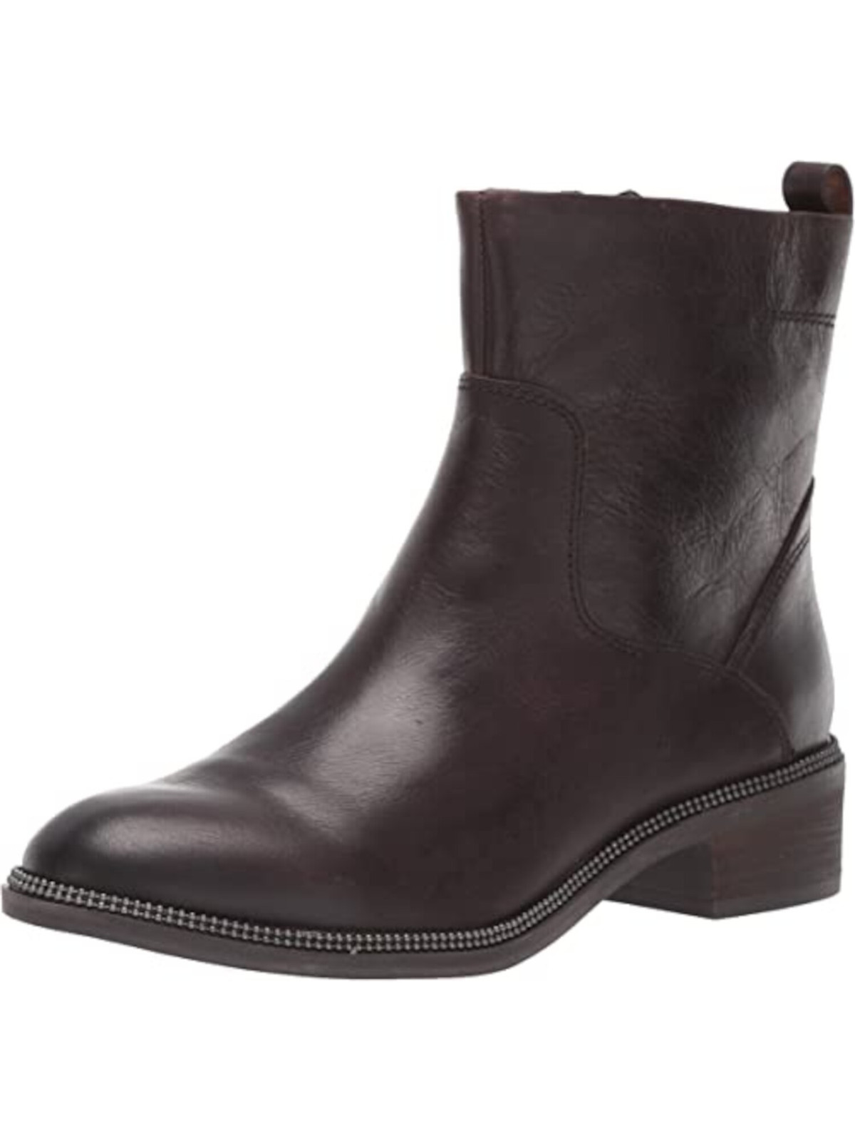 FRANCO SARTO Womens Brown Padded Studded Brindle Block Heel Leather Booties 5 M