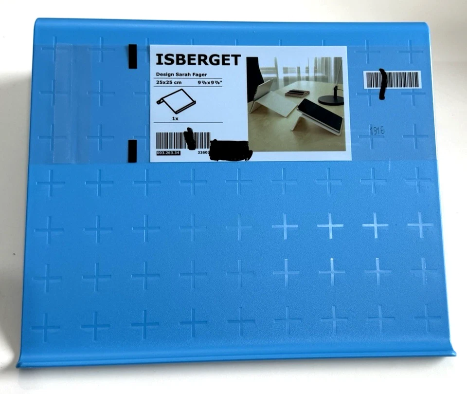 IKEA Isberget Blue Plastic Laptop iPad Tablet Stand Electronics 9 7/8" x 9 7/8" - Image 3 of 4