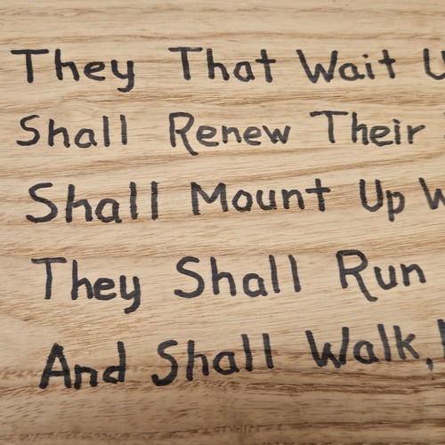 Isaiah 40:31 Wall Plaque They That Wait Upon The Lord Shall Renew Their Strength - Picture 3 of 8