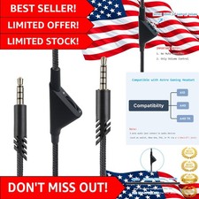 Durable 2M Nylon Braided Volume Control Cable for Astro A10/A40 Headsets
