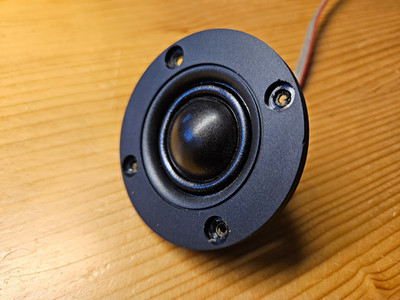 Dayton Audio MD5AF A 1'' Hochtöner Kalotte schwarz rund mit Flansch & Kabel