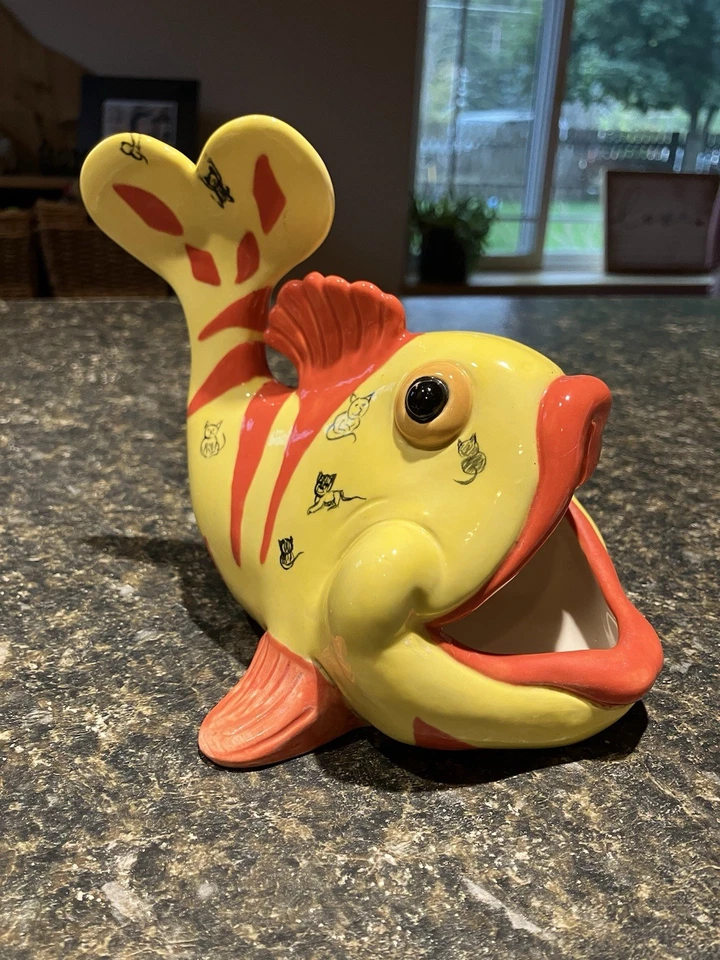 Soporte de esponja exfoliante de cocina de cerámica para pescado para fregadero de cocina Foto 2 de 4