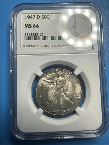 1947 D Walking Liberty Half Dollar NGC MS64 (5749)