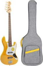 47 Inch Bass Guitar Gig Bag 0.38 Thick Padding Backpack Soft Gray
