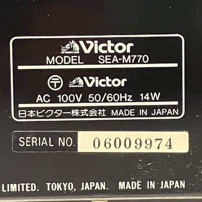 Victor SEA-M770 Graphic Equalizer Junk For Parts As-Is No Power Japan