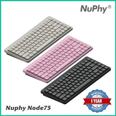 NuPhy Node75 Wireless Mechanical Keyboard 75% Hot-Swap Gasket Mount RGB Knob