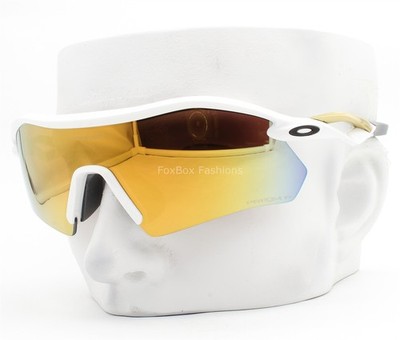 Oakley Radar Plate Sunglasses Polished White Prizm 24K Polarized