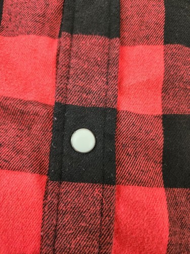 Dubinik Customized Version Red Buffalo Plaid Flannel Shirt Men's 4XL Long Sleeve - Picture 2 of 9